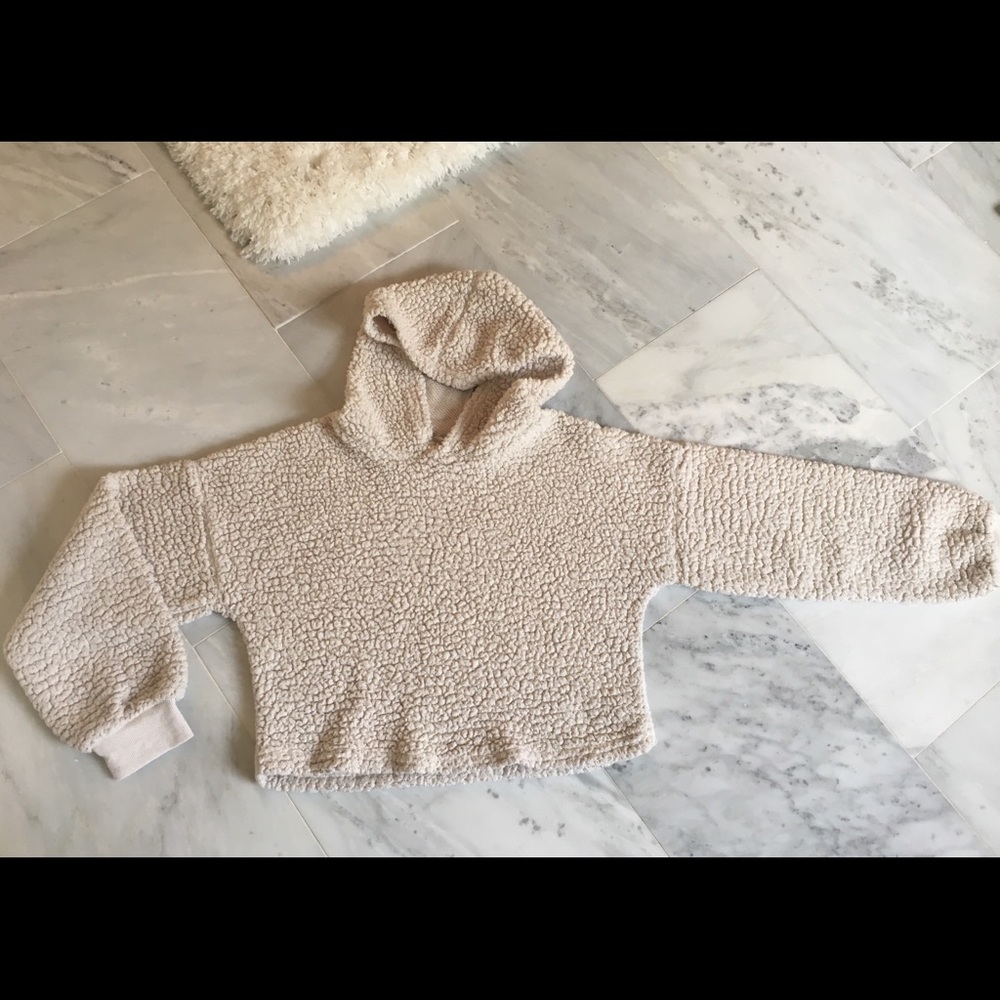 Teddy bear cropped hoodie